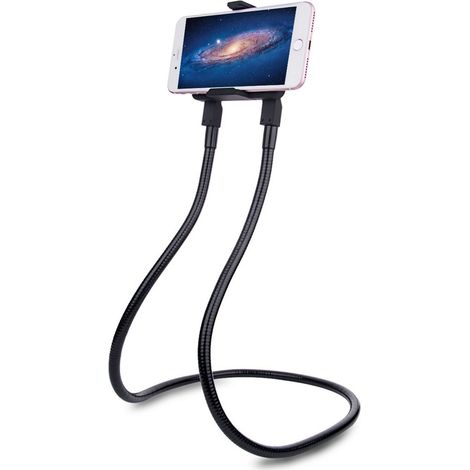 Support Téléphone Flexible - Bras De Canard En Aluminium - Support Tablette 360° Pivotant - Pour Siège Auto Tête D'Appui Bureau Cuisine - 1 Pièce (1/5)