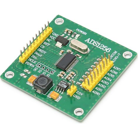 Module de conversion analogique-numérique 24 bits 8 canaux, carte d'acquisition de signal ADC ADS1256 (1/5)