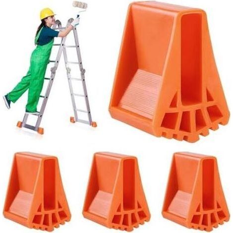 Couvre Pieds D'échelle 4 Pièces, Pieds D'échelle Antidérapants , Pieds D'échelle de Rechange, Échelle Pieds Couvre pour Échelles Télescopiques Échelles, Grand(Orange) (1/5)