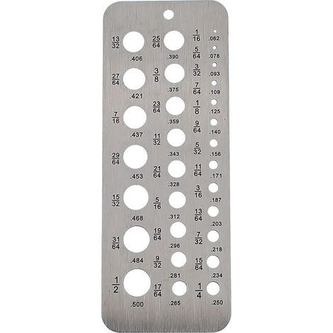 Metrische Bohrlehren aus Edelstahl 1-13 mm Messwerkzeug für metrische Muttern, Schrauben und Gewinde (1/5)