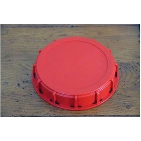 15 cm solid lid for 1000-liter tank, red color.