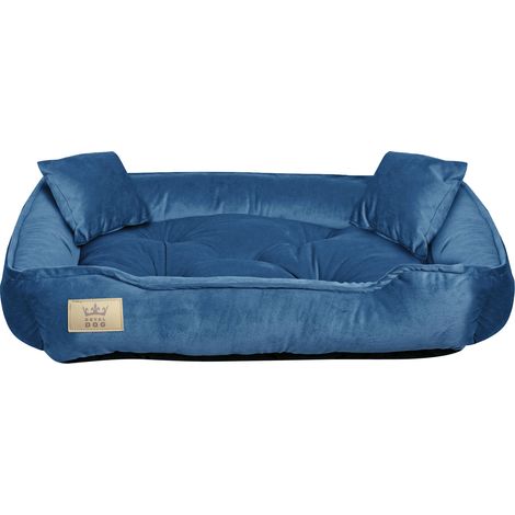 Cuccia/recinto per cani, 100x75 cm, velluto, blu