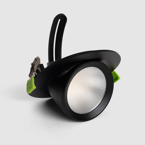 Downlight LED Rond Orientable Chip 120 lm/W Coupe Ø 160 mm Noir 4000K Blanc neutre 24 W (1/5)