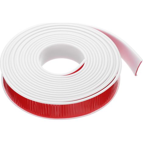 Bandeau De Bordure en U 101/64" x 19.7ft (40mm x 6M) Auto-Adhesif TPE Flexible Ruban De Placage Bandeau De Protection Souple pour Meuble Armoire Table Protection Réparation, Blanc (1/5)