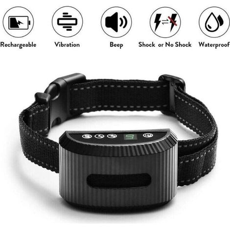 Collier Anti Aboiement pour Chiens, Collier Automatique avec 7 Niveaux de Sensibilité