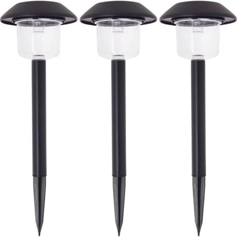 Xanlite – Balises solaires LED IP44 noires – Lot de 3 avec autonomie 8h – Technologie RVB pour éclairage décoratif – PACK3SO1017B (1/5)