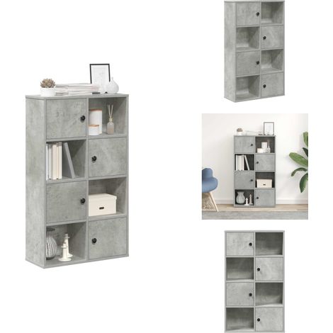 Bücherregal Betongrau 60x24x101,5 cm Holzwerkstoff - Bücherregal - Bücherregale - Bücherschrank - Lagerschrank (1/5)