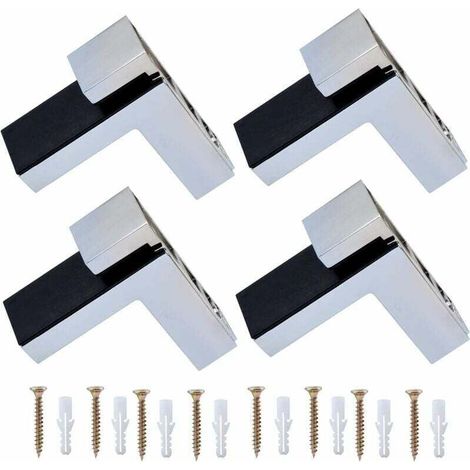4er-Set Wandhalterungen für Glas-/Holzregale mit einer Dicke von 5 bis 30 mm – Fei Yu (1/4)