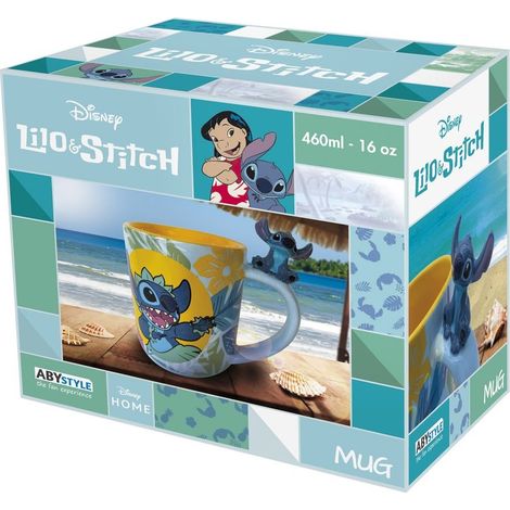 TAZA ASA 3D STITCH HAWAIANO DISNEY