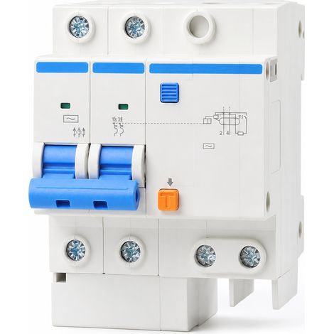 Disjoncteur différentiel 2P 32A C 6kA 230-400V EN61009