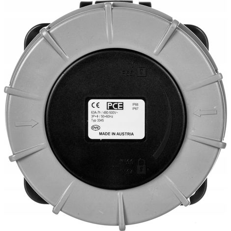 Gerade Einbausteckdose 63A 4P 500V 3345-7
