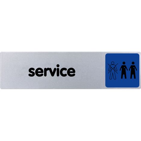 Plaque de porte Service - couleur 170x45mm - 4033501