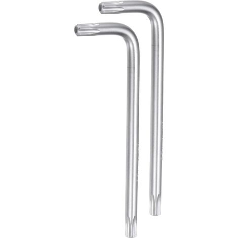 Set di 2 chiavi a stella Torx T25 antimanomissione da 7,6 cm (3 pollici), chiave a L a 6 punte, in acciaio al cromo vanadio, utensili manuali, adatte per riparazioni auto/domestiche