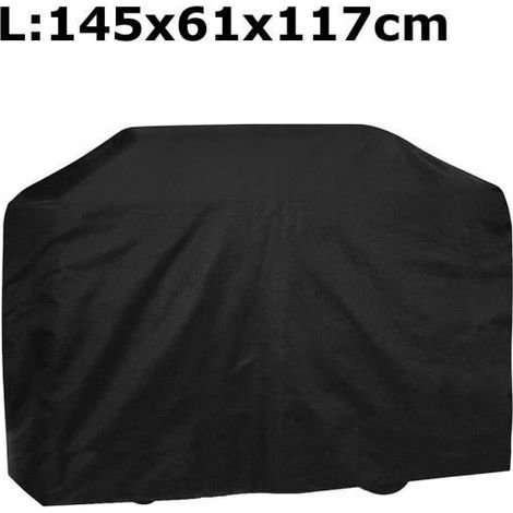 Housse De Barbecue - Couverture Impermeable Oxford 210D - Pour Grill Rectangulaire Gaz Ou Electrique - 145x61x117cm - 1 Unite (1/4)