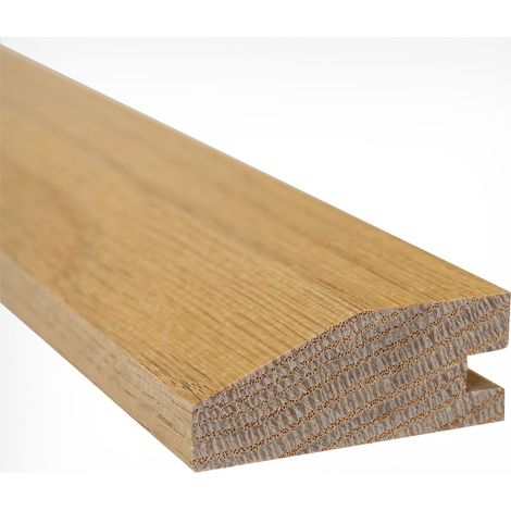 Barre de Seuil en Bois Chêne Massif Verni Mat- Aspect Naturel - 20x50x1200mm - Rattrapage de Niveau - à la Suisse
