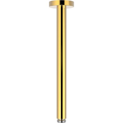 TRES 13462102OR COMPLEMENTOS DE DUCHA Brazo A Techo Color Oro 24K - ref: 13462102OR