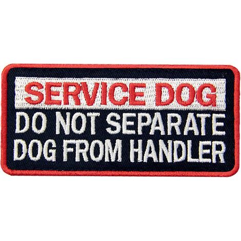 Chien de service Ne pas séparer le chien du maître Gilets Harnais Brodé Crochet et boucle d'attache Patch (1/5)