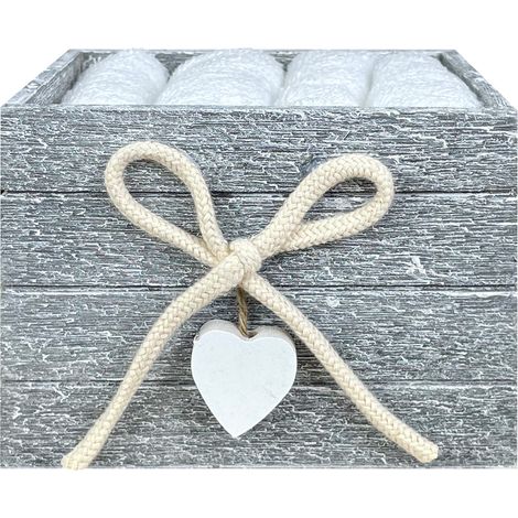 Cestino Con Lavette Ospiti in Cotone 30 x 30 Cm Asciugamani Spugna Bagno Salvietta Ospite BrugesGrigio (1/5)