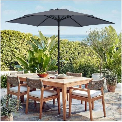 TAISHENGDA - Faltbarer Sonnenschirm mit 270 cm Durchmesser, praktischer Reiseschirm, funktionaler Strandschirm für Balkon, Garten, Strand und Außenbereich (1/5)