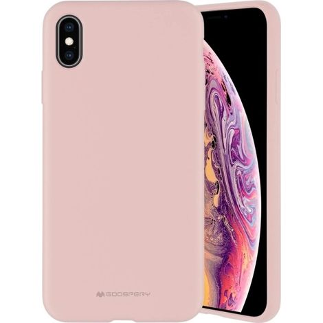 Custodia in silicone Mercury per iPhone 15 Plus, colore rosa sabbia (1/5)
