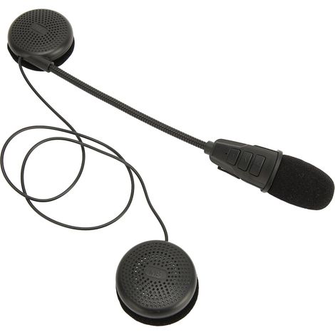 Écouteurs Bluetooth 5.0 pour casque de moto avec réduction de bruit, mains libres, rechargeables et dotés d'un microphone (noir). (1/4)