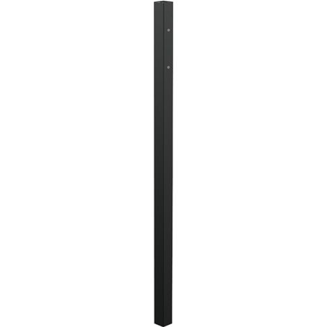 ALBERTS Anschlagpfosten Chaussee, Circle, Alu, matt schw.Kst.b.z.Einbetonieren, 60x60/1700mm (1/5)