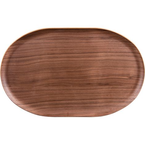 Table Passion - Plateau ovale brun 40x25 cm (1/2)