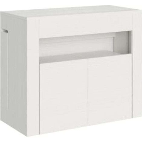 Consolle allungabile 90x42/302 cm Evolve Bianco Frassino con panca inferiore