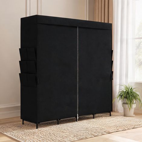 Commode coloris noir en polyester 170 x 45 x 167 cm (1/5)