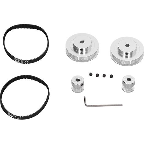 Roue synchrone pour imprimante 3D VORON 2.4, 20+60 dents, alésage de 5 mm, courroie de 200 mm de long et 6 mm de large