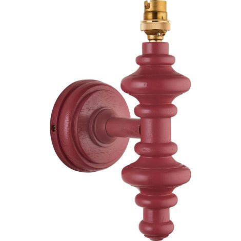 Applique legno tornito rosa satinato B22 7W Endon Carnaby (1/5)