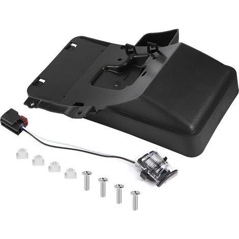 Jeffergarden Support de support de plaque d'immatriculation arrière avec lumière pour Jeep Wrangler JK 07‑16
