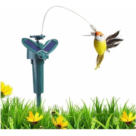 Dekoratives Spielzeug - Schwebe-Kolibri mit Solarantrieb - Realistisch - Grün - Batteriebetrieben