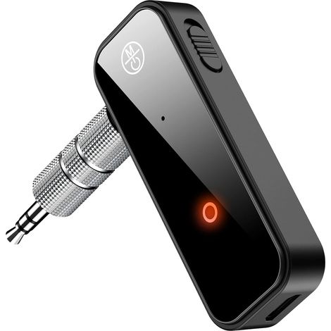 Adaptateur de voiture Bluetooth, voiture récepteur sans fil Bluetooth 5.0, adaptateur audio Bluetooth portable avec appels mains libres, (1/5)