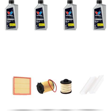 Kit tagliando 4 FILTRI e 4L OLIO compatibile con Peugeot 3008 II 1.6 BlueHDI 85kw Dal 2016 (1/5)