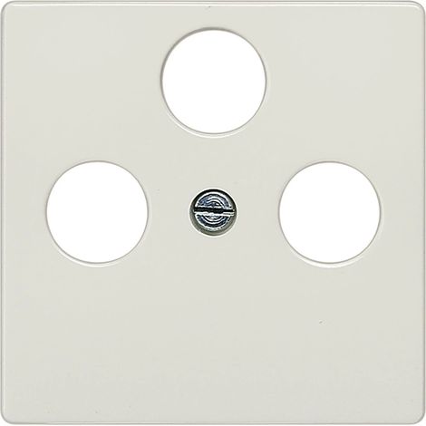 Siemens DELTA i-system Placa de cubierta para TV/RF/SAT 3 orificios, blanco titanio, 5TG25482