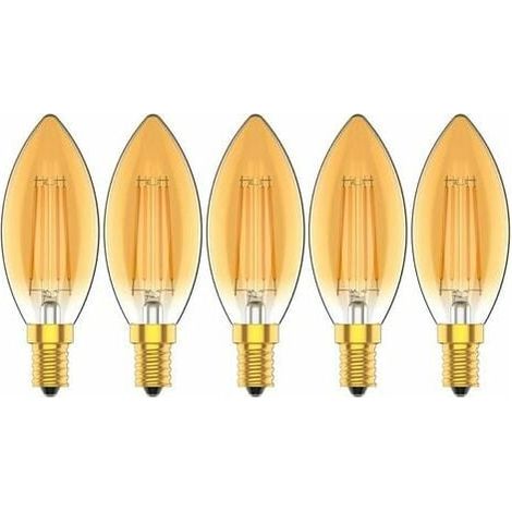 Ampoule Led E14 - 4 W - 2700 K - 400 Lm - CRI 80 - Dimmable - Pour Lustre Et Applique - Lot De 5 (1/5)