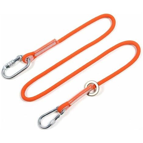 Pair - Lanière de sécurité professionnelle en nylon avec crochet - harnais d’escalade de haute résistance et anti-chute (1.6m) (1/4)