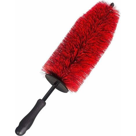 royaluxe - Brosse de nettoyage à poils doux pour jantes de voiture, facile à atteindre, utilisation pour roues, jantes, embouts d'échappement, motos (1/5)