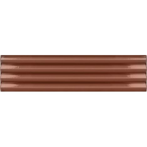 Carrelage mural faïence effet relief RYTHM 20x5cm 20x5cm Waffle Terra - Brillant - boîte de 0.38 m2 20 x 5 cm Waffle Terra - Brillant / Poli - boîte