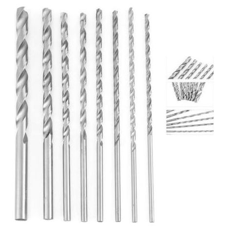 Forets Hélicoïdaux, 8Pcs HSS Micro Drill Forets Bits Métrique Outils De Forage Foret 4-10mm en Acier Rapide 4mm, 4.2mm, 4.5mm, 5mm, 5.2mm, 6mm, 8mm, 10mm Drill Setdengyank (1/5)