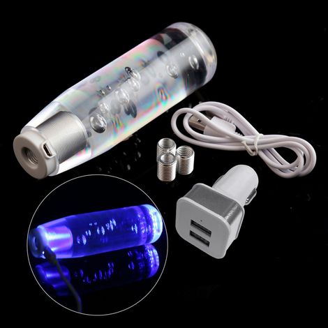 Pommeau de levier de vitesse de voiture en cristal, tête de changement de vitesse manuelle, levier de vitesse universel à LED 10 cm/15 cm/20 cm/25 cm (1/5)