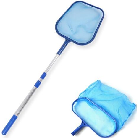 Lot De 2 Epuisette Piscine, épuisettes Surface Pour Filets Fond Kit Nettoyage Piscine Avec Manche Telescopique 105cm, Accessoire Spa, Source Chaude (Kit) -