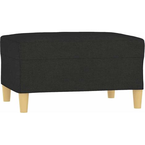 vidaXL Reposapiés de tela negro 70x55x41 cm (1/2)