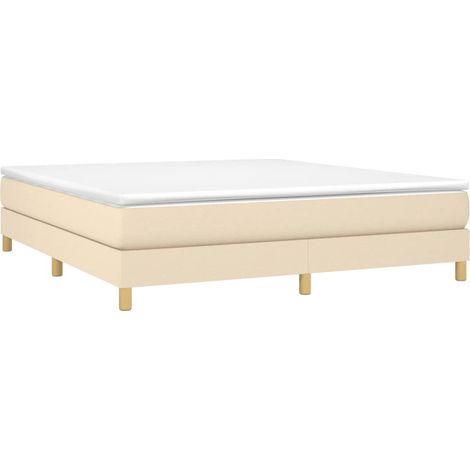 Struttura Letto a Rete a Molle Crema 180x200 cm in Tessuto vidaXL