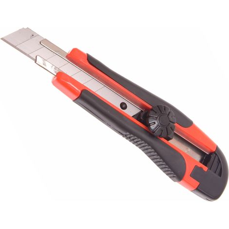 Faithfull Retractable Snap-Off Trimming Knife with 18mm Blade (Model FAITKRS18)