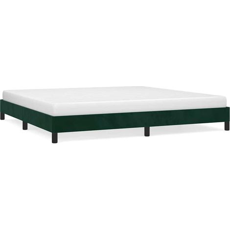 Maison Exclusive - Giroletto senza Materasso Verde Scuro 200x200 cm in Velluto (1/5)