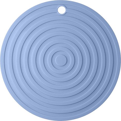 Tappetini in silicone blu nordico, adatti per piani cucina o tavoli da pranzo, raccolgono i liquidi versati e impediscono lo scivolamento, confezione da 6 pezzi. (1/4)
