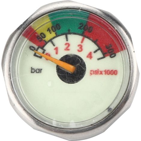 Manomètre de Plongée Étanche S300 en Acier Inoxydable 304 Argenté M10 - Accessoire Équipement de Plongée