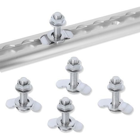 5 Pièces Raccord à Visser en Acier Inoxydable M8, Rail Airline Raccord Rails D'arrimage, Argenté, pour Rail Airline (1/5)